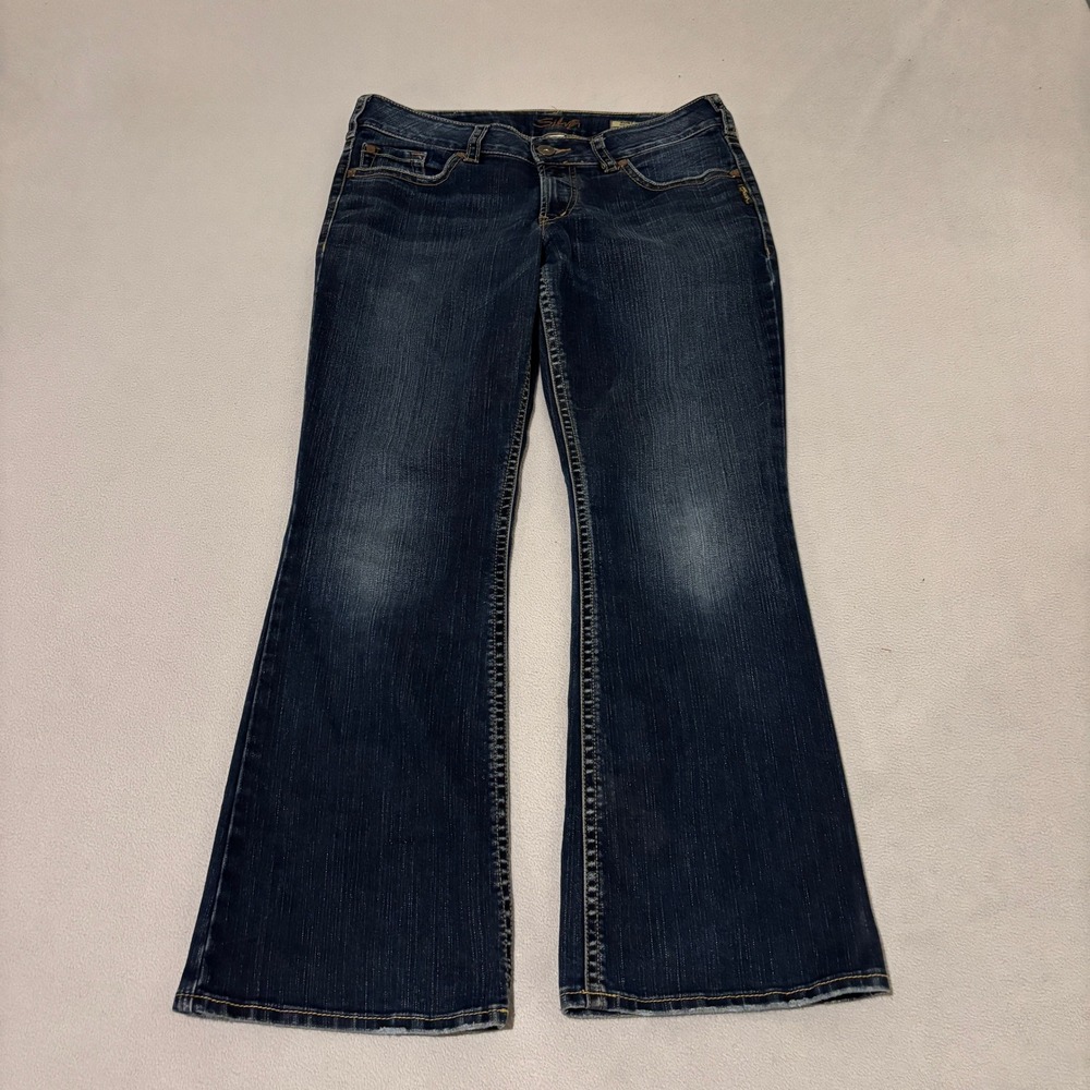 Silver Jeans Co Suki Mid Rise Bootcut Dark Wash Denim Jeans 32x30 Grunge Western